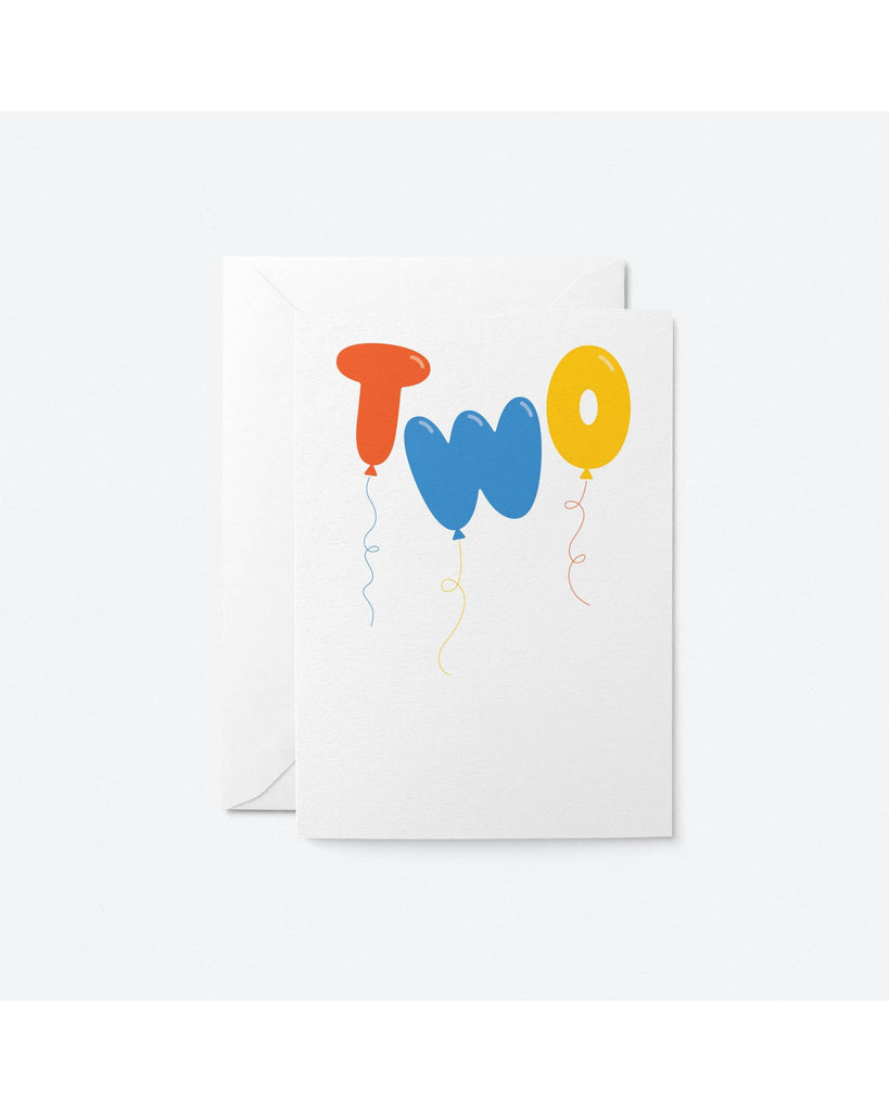 Two — 2nd Birthday Greeting Card – beautiful greeting card from C&K, an independent lifestyle store in Settle.