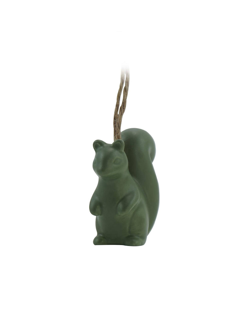 Ceramic Hanging Decoration Woodland Animal Squirrel Green – thoughtful gifts and beautiful finds from C&K, an independent lifestyle store in Settle.