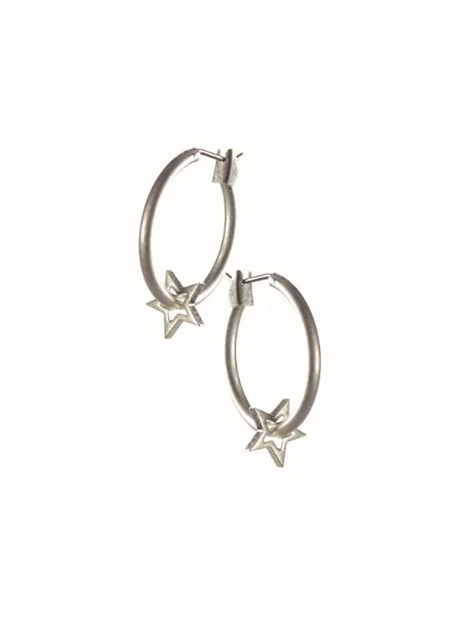 Orbit of a Star Hoops Silver – stylish accessories from C&K, an independent lifestyle store in Settle, North Yorkshire.