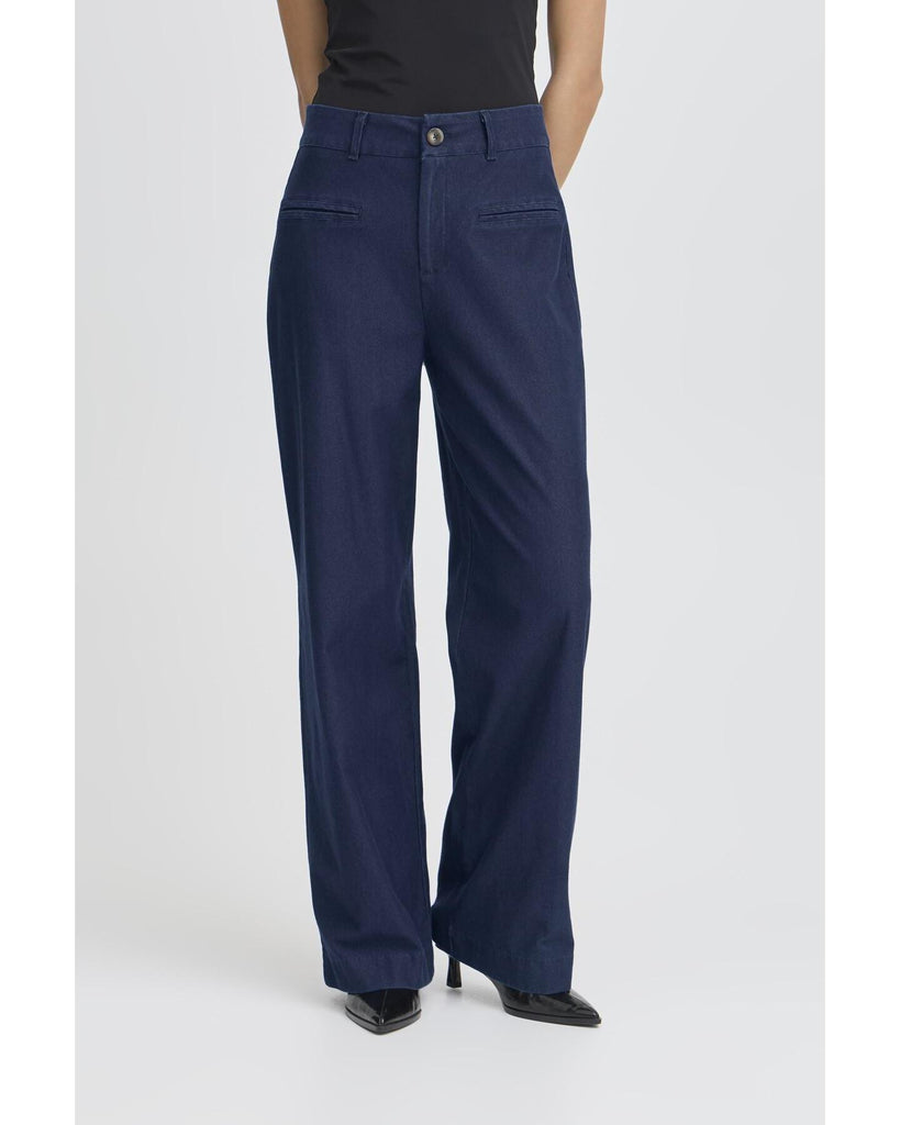 Kate Denim Pants - Dark Blue – timeless women’s fashion from C&K, an independent lifestyle store in Settle, North Yorkshire.