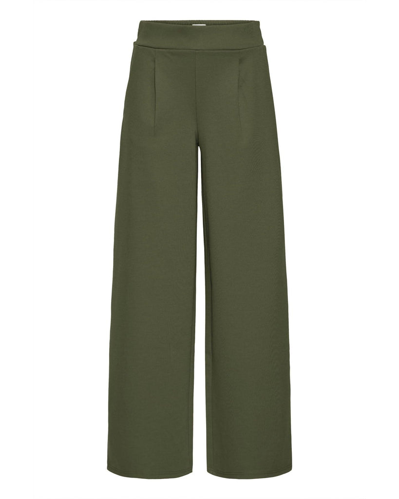 Kate long wide trousers rifle green – timeless women’s fashion from C&K, an independent lifestyle store in Settle, North Yorkshire.