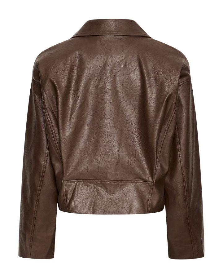 KilavI Faux Leather Jacket Coffee Bean – timeless women’s fashion from C&K, an independent lifestyle store in Settle, North Yorkshire.