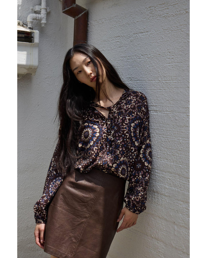 Kilavi skirt - coffee bean – timeless women’s fashion from C&K, an independent lifestyle store in Settle, North Yorkshire.