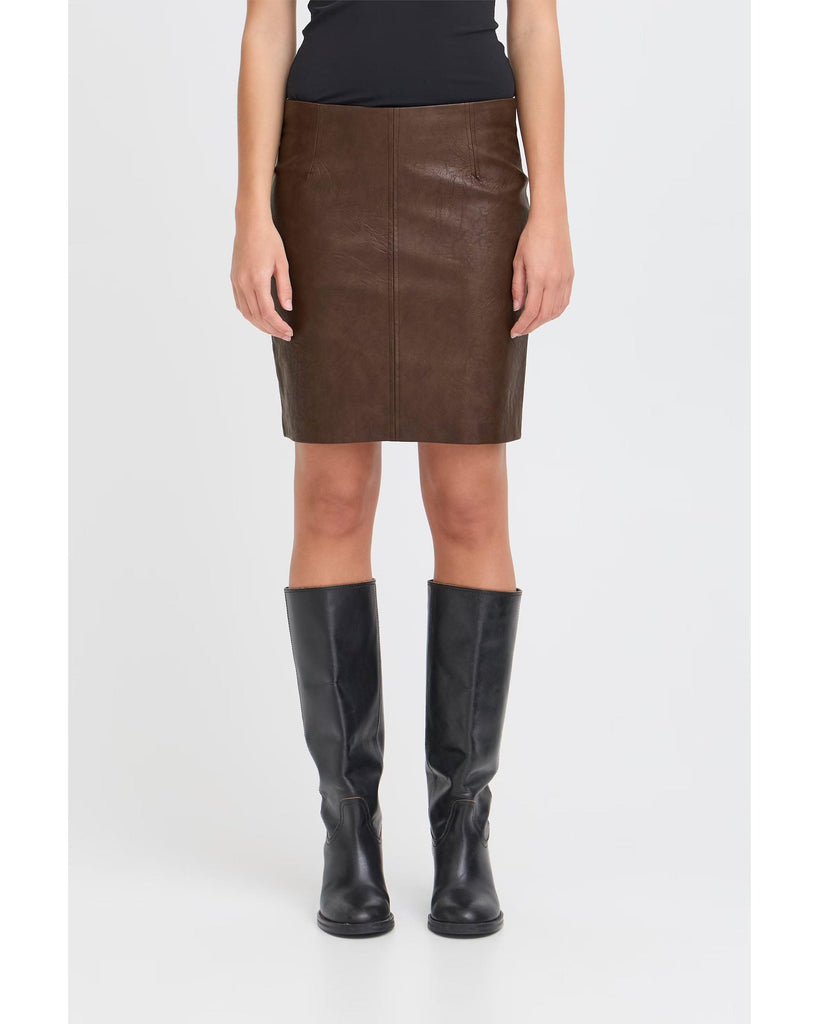 Kilavi skirt - coffee bean – timeless women’s fashion from C&K, an independent lifestyle store in Settle, North Yorkshire.