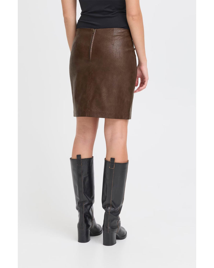 Kilavi skirt - coffee bean – timeless women’s fashion from C&K, an independent lifestyle store in Settle, North Yorkshire.