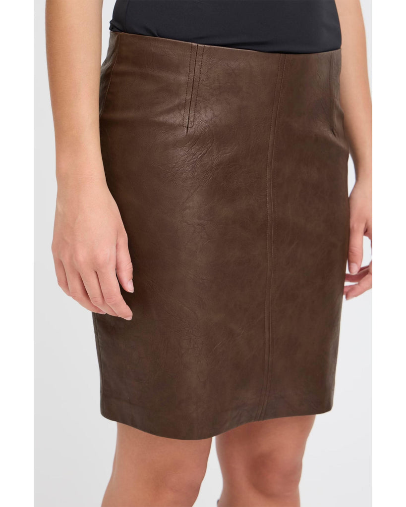 Kilavi skirt - coffee bean – timeless women’s fashion from C&K, an independent lifestyle store in Settle, North Yorkshire.