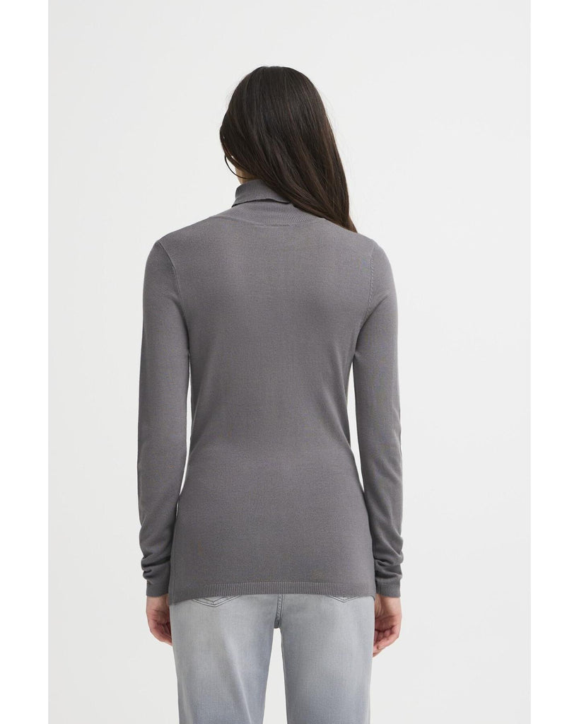 Mafa Rollneck - Gray Pinstripe – timeless women’s fashion from C&K, an independent lifestyle store in Settle, North Yorkshire.