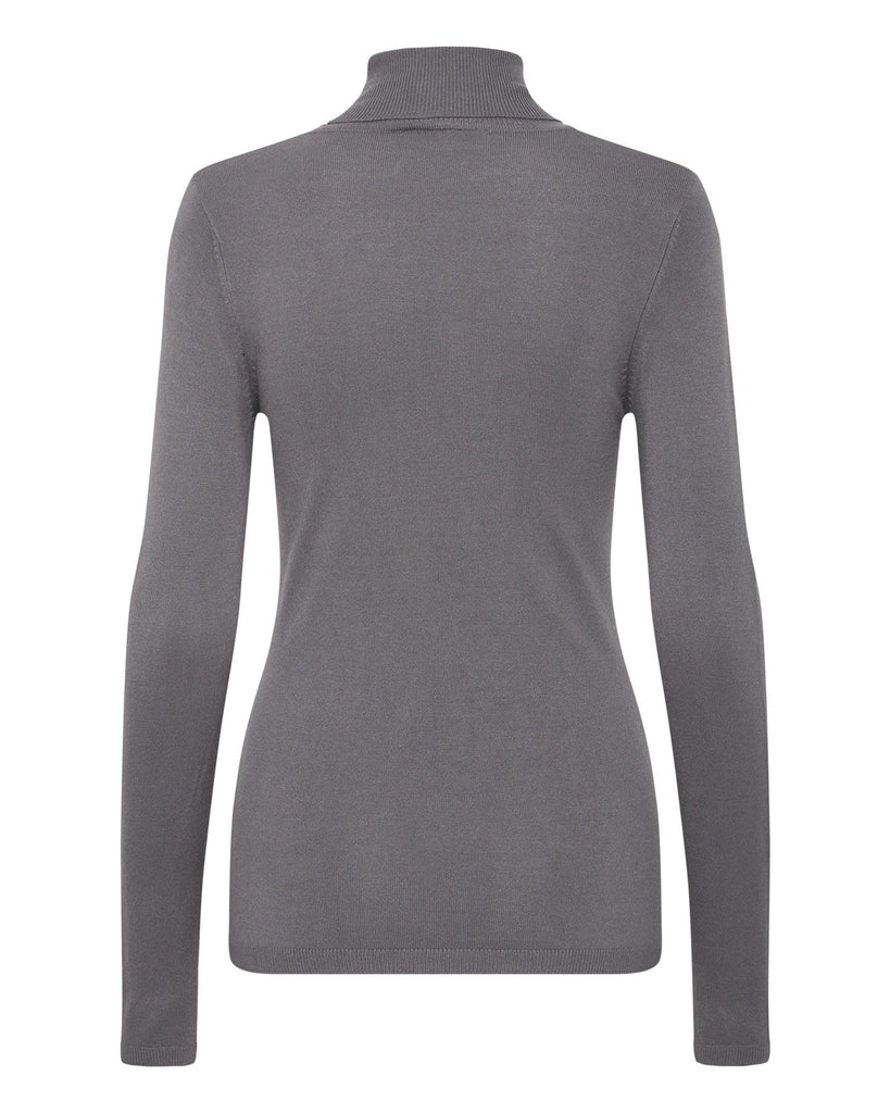 Mafa Rollneck - Gray Pinstripe – timeless women’s fashion from C&K, an independent lifestyle store in Settle, North Yorkshire.