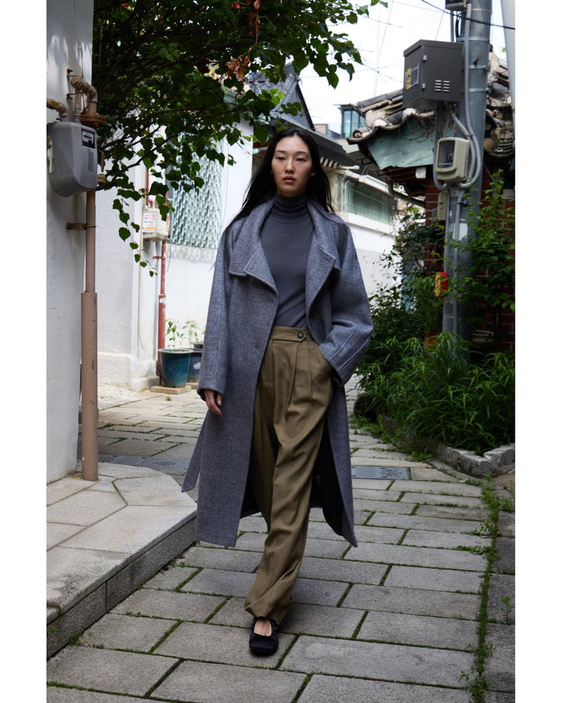 Mafa Rollneck - Gray Pinstripe – timeless women’s fashion from C&K, an independent lifestyle store in Settle, North Yorkshire.