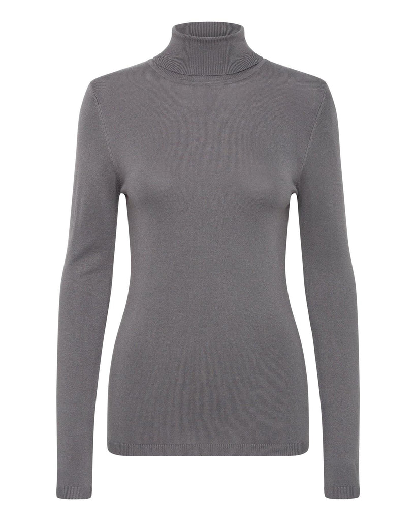 Mafa Rollneck - Gray Pinstripe – timeless women’s fashion from C&K, an independent lifestyle store in Settle, North Yorkshire.
