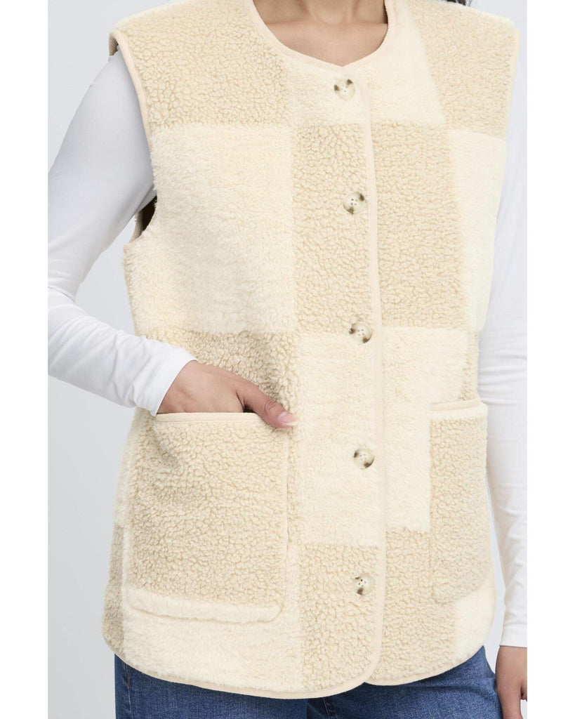 Tonza Waitscoat - Fog – timeless women’s fashion from C&K, an independent lifestyle store in Settle, North Yorkshire.