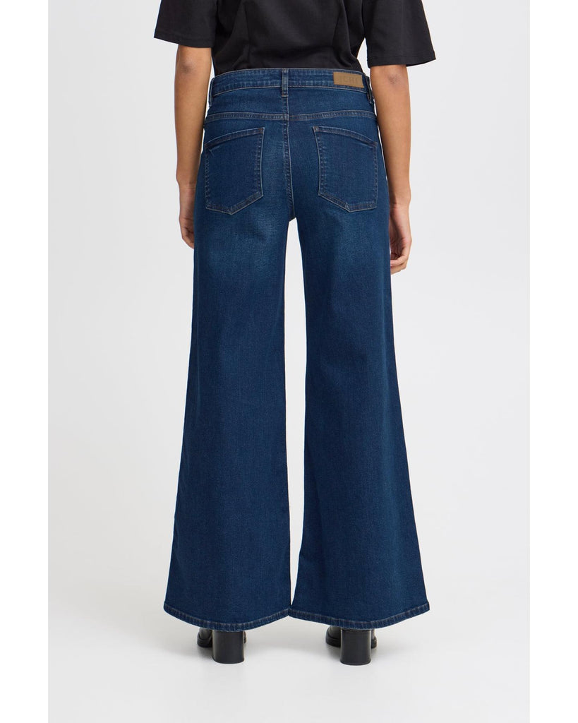 Twiggy Wide Jeans Dark Blue – timeless women’s fashion from C&K, an independent lifestyle store in Settle, North Yorkshire.