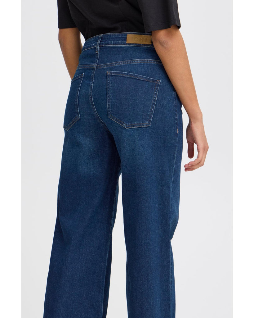 Twiggy Wide Jeans Dark Blue – timeless women’s fashion from C&K, an independent lifestyle store in Settle, North Yorkshire.