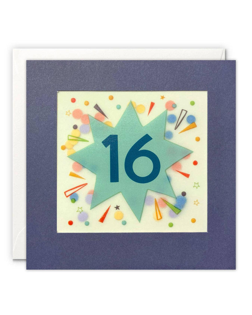 Age 16 Star Paper Shakies Card – beautiful greeting card from C&K, an independent lifestyle store in Settle.