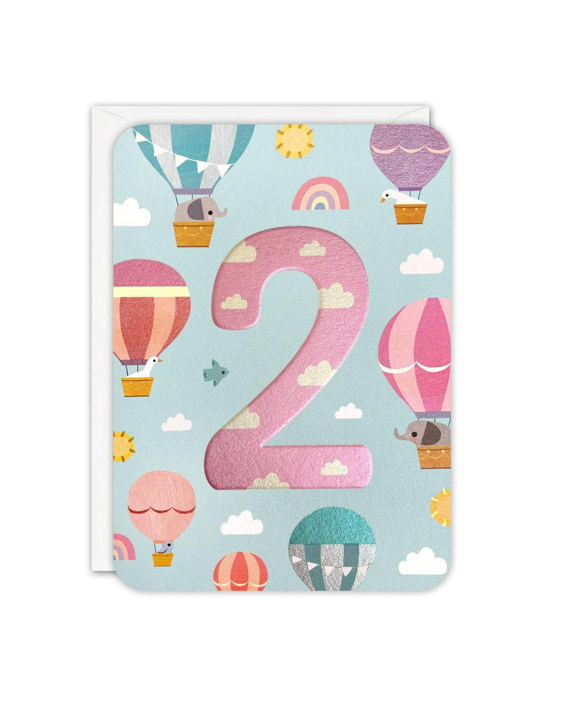 Age 2 Balloons Sprouts Card – beautiful greeting card from C&K, an independent lifestyle store in Settle.