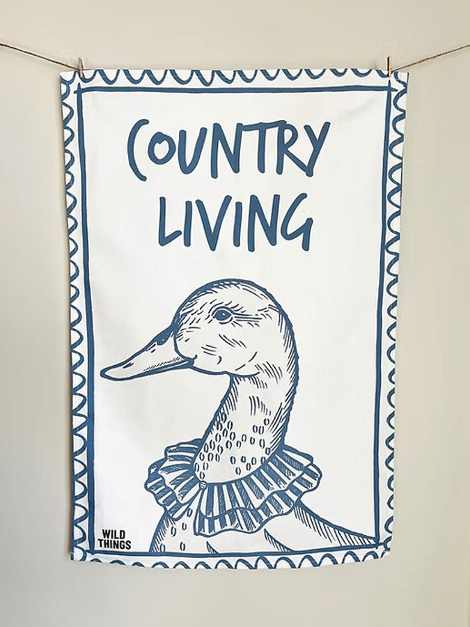 Nancy Duck Cotton Tea Towel – beautiful greeting card from C&K, an independent lifestyle store in Settle.