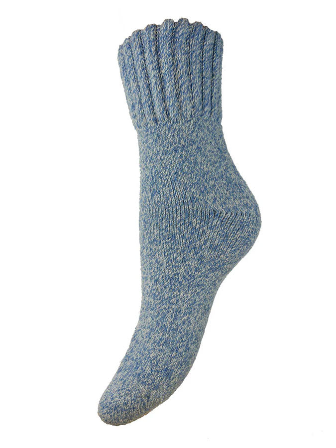 Thick Blue Wool Blend Socks – stylish accessories from C&K, an independent lifestyle store in Settle, North Yorkshire.