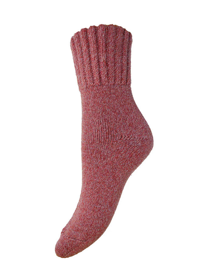 Thick Plum Wool Blend Socks 4-7 – stylish accessories from C&K, an independent lifestyle store in Settle, North Yorkshire.