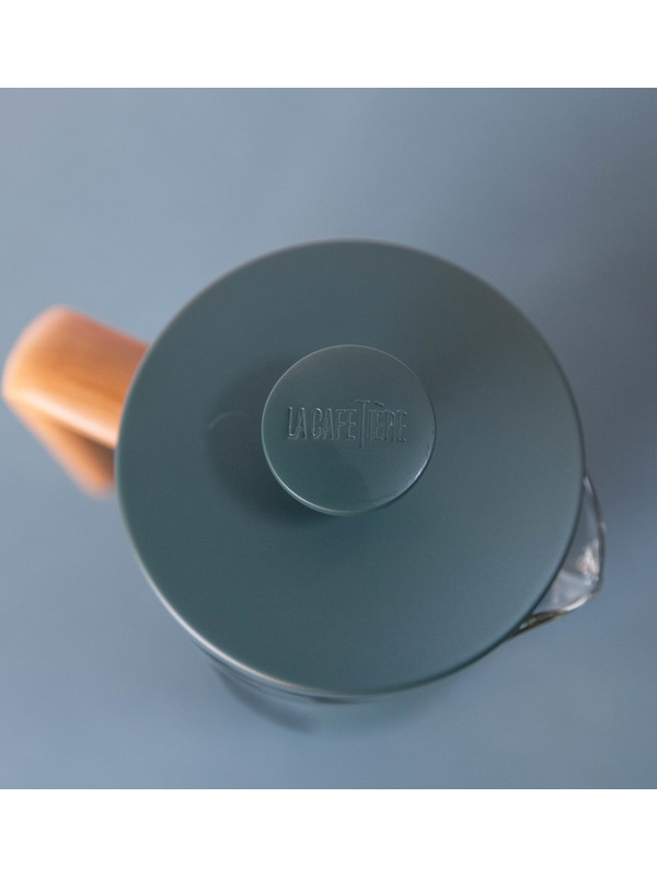 Pisa 8 Cup Cafetière Green Wood Handle – quality kitchenware & dining essentials by C&K, an independent lifestyle store in Settle.