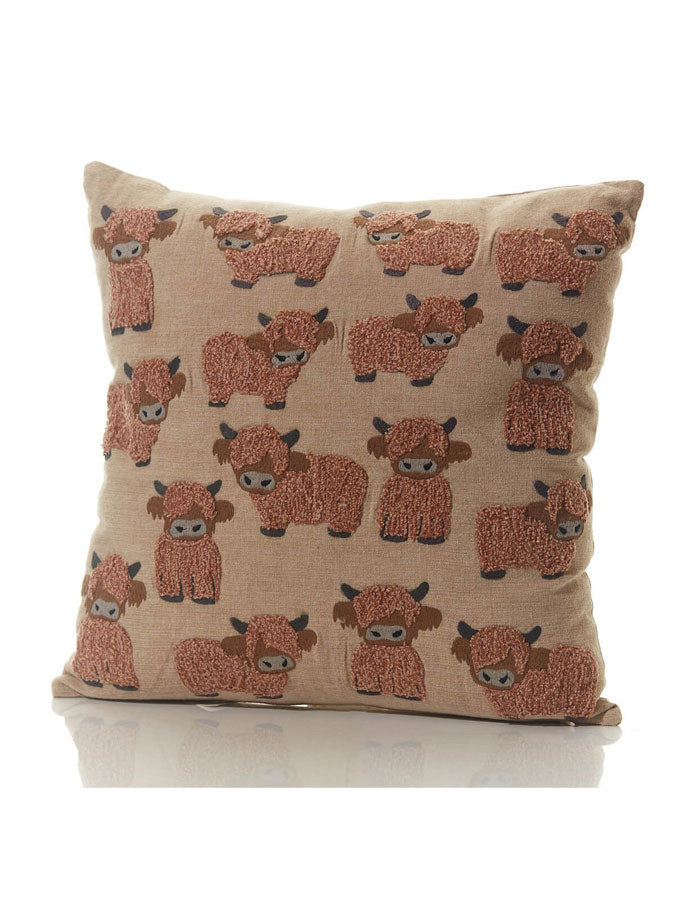 Highland Cow Cushion – thoughtful gifts and beautiful finds from C&K, an independent lifestyle store in Settle.