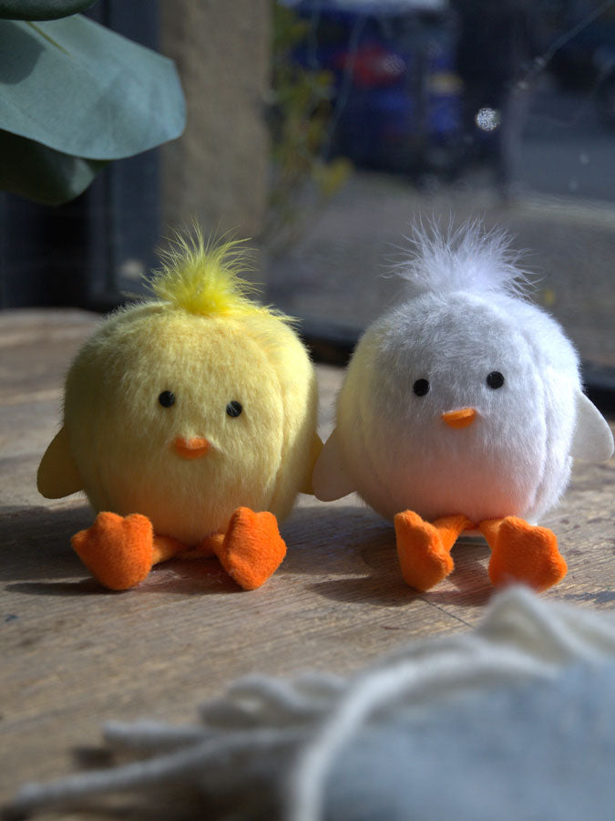 Plush Sitting Chick White – thoughtful gifts and beautiful finds from C&K, an independent lifestyle store in Settle.