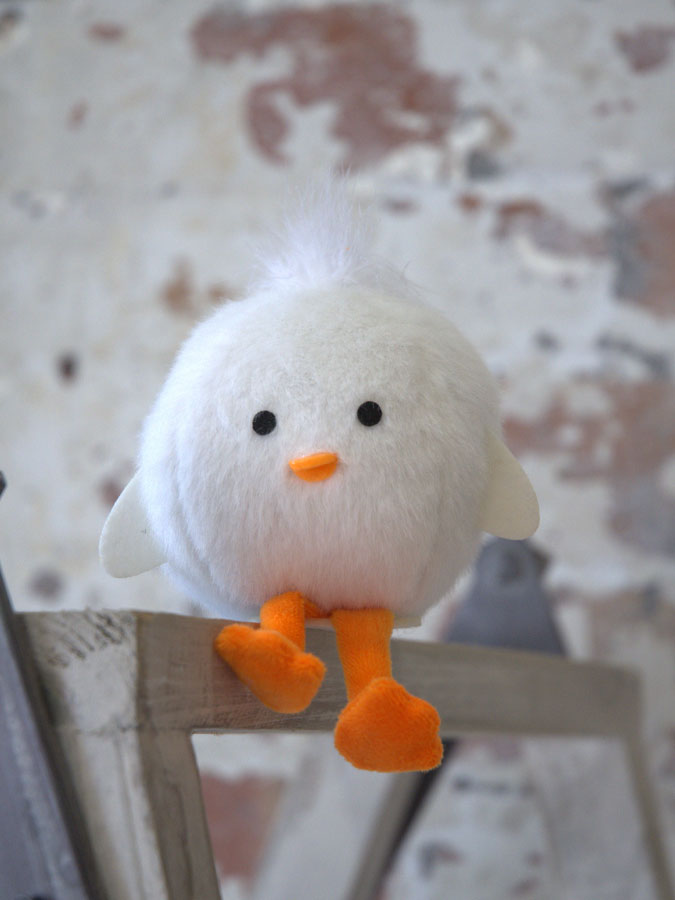 Plush Sitting Chick White – thoughtful gifts and beautiful finds from C&K, an independent lifestyle store in Settle.