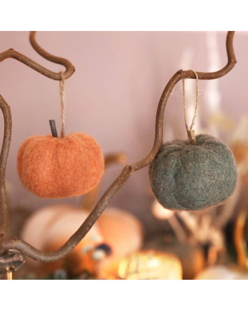 Felt Pumpkin Hanging Decoration: Orange – thoughtful gifts and beautiful finds from C&K, an independent lifestyle store in Settle.