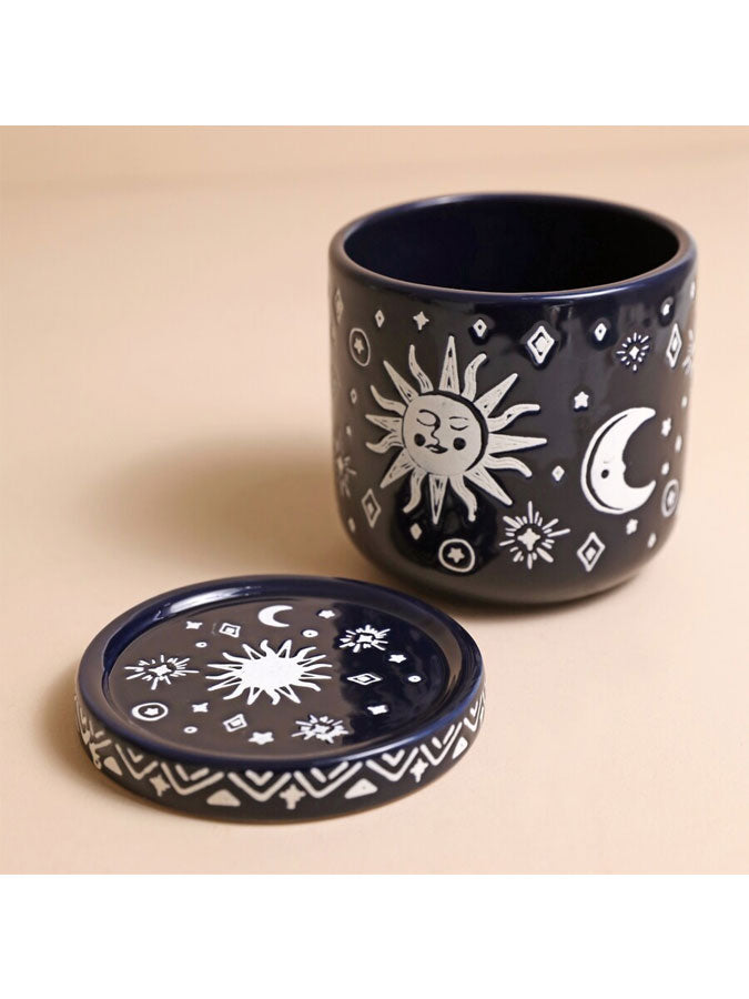 Midnight Blue Sun and Moon Planter – thoughtful gifts and beautiful finds from C&K, an independent lifestyle store in Settle.