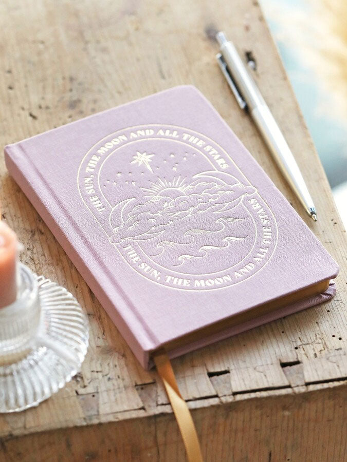 Pink Sun and Moon Fabric Notebook – thoughtful gifts and beautiful finds from C&K, an independent lifestyle store in Settle.