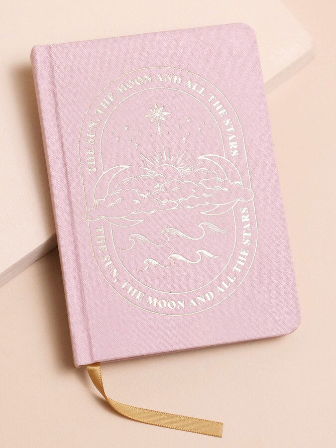 Pink Sun and Moon Fabric Notebook – thoughtful gifts and beautiful finds from C&K, an independent lifestyle store in Settle.