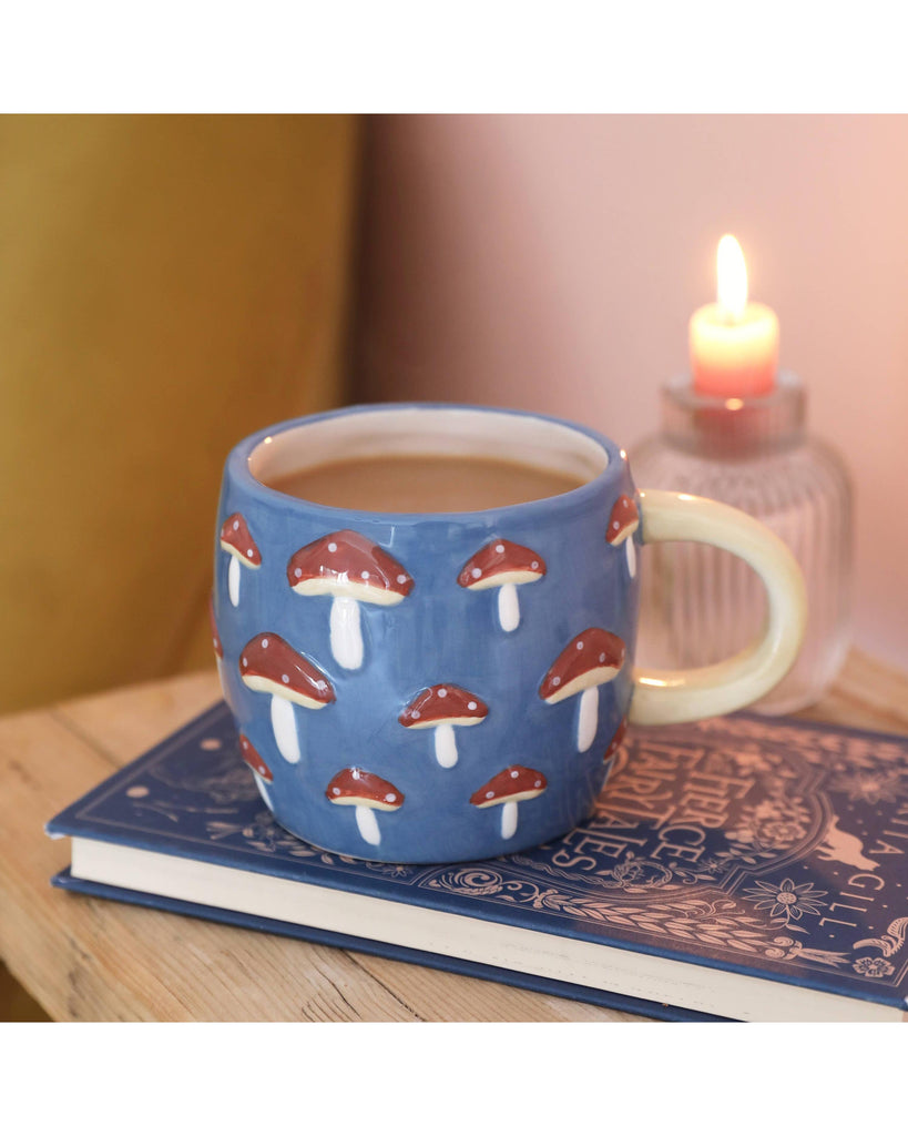 Textured Ceramic Blue Toadstool Mug – thoughtful gifts and beautiful finds from C&K, an independent lifestyle store in Settle.