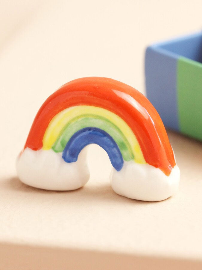 Tiny Matchbox Ceramic Token: Rainbow – thoughtful gifts and beautiful finds from C&K, an independent lifestyle store in Settle.
