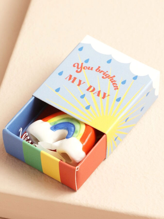 Tiny Matchbox Ceramic Token: Rainbow – thoughtful gifts and beautiful finds from C&K, an independent lifestyle store in Settle.