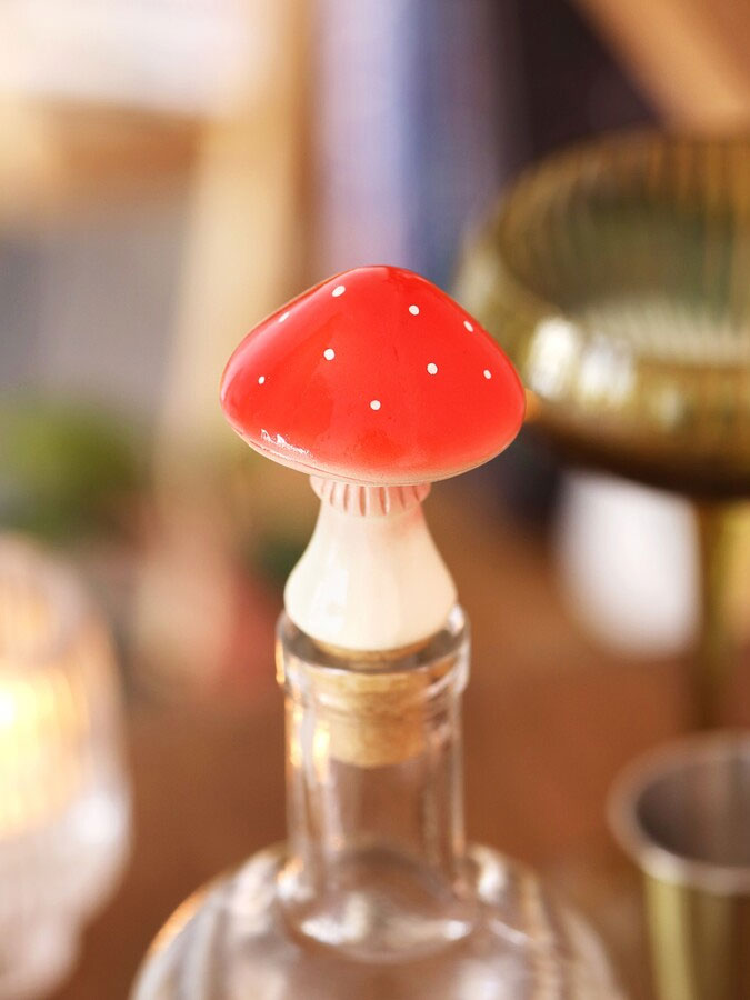 Toadstool Cork Bottle Stopper – thoughtful gifts and beautiful finds from C&K, an independent lifestyle store in Settle.
