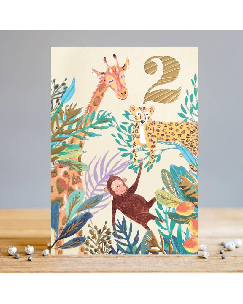 Age 2 Jungle Birthday Card – beautiful greeting card from C&K, an independent lifestyle store in Settle.