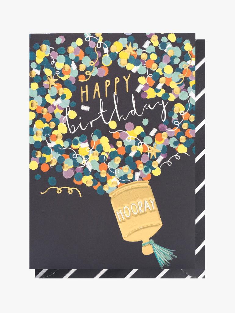 Popping Birthday Hooray Card – beautiful greeting card from C&K, an independent lifestyle store in Settle.
