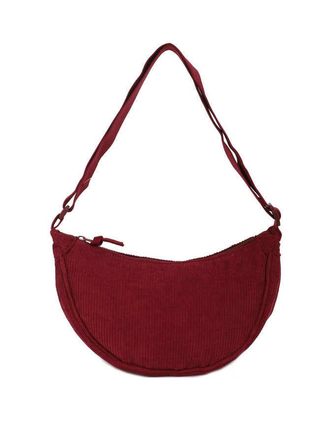 Corduroy Half Moon Crossbody Bag – stylish accessories from C&K, an independent lifestyle store in Settle, North Yorkshire.