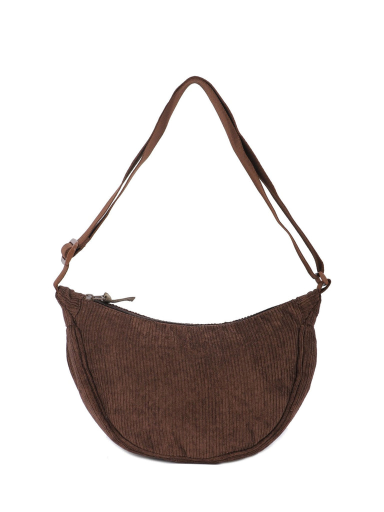Corduroy Half Moon Crossbody Bag – stylish accessories from C&K, an independent lifestyle store in Settle, North Yorkshire.
