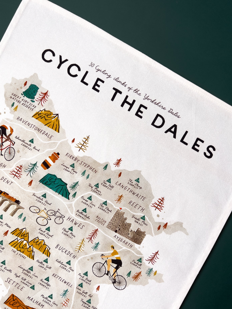 Cycle The Dales Tea Towel – thoughtful gifts and beautiful finds from C&K, an independent lifestyle store in Settle.