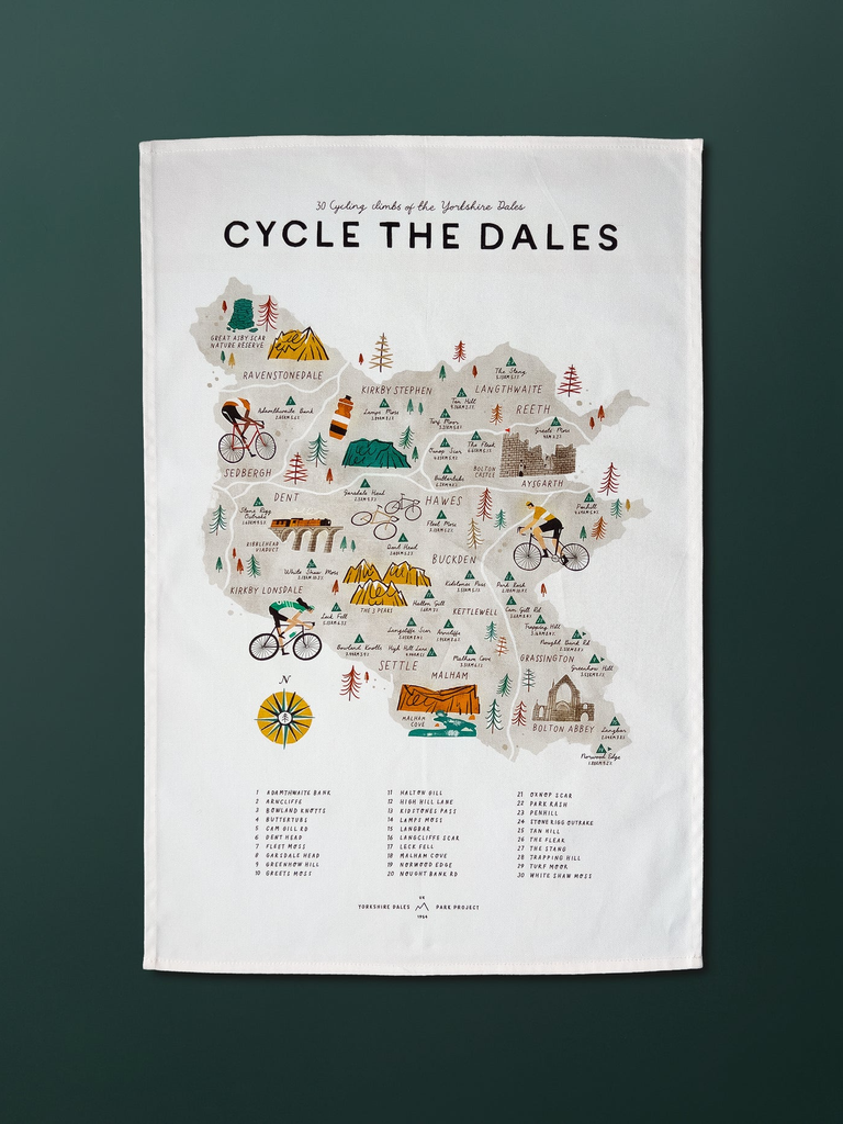 Cycle The Dales Tea Towel – thoughtful gifts and beautiful finds from C&K, an independent lifestyle store in Settle.