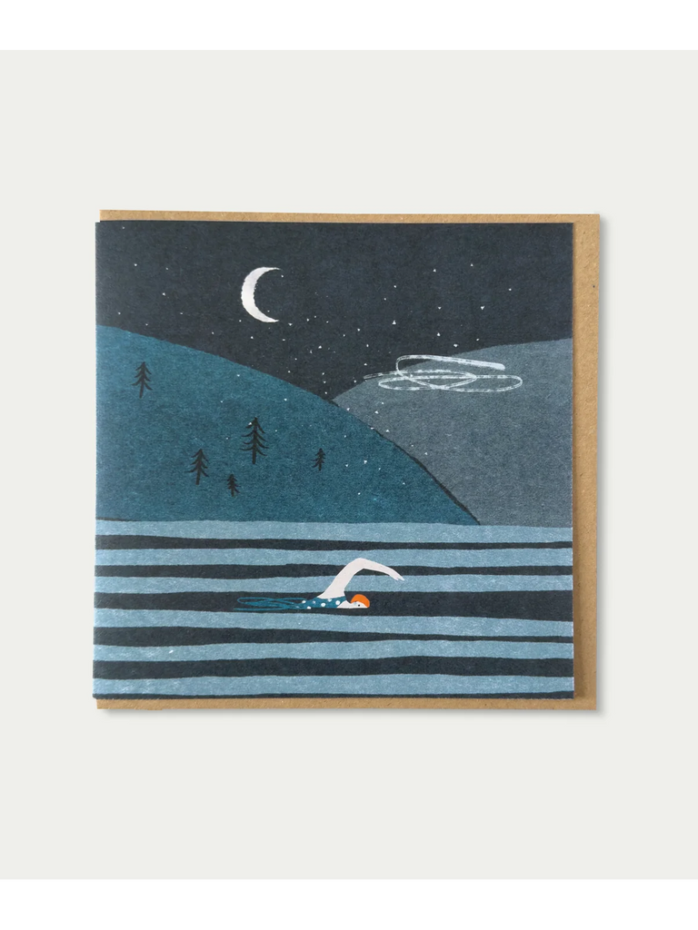 Night Swimming Square Card – thoughtful gifts and beautiful finds from C&K, an independent lifestyle store in Settle.