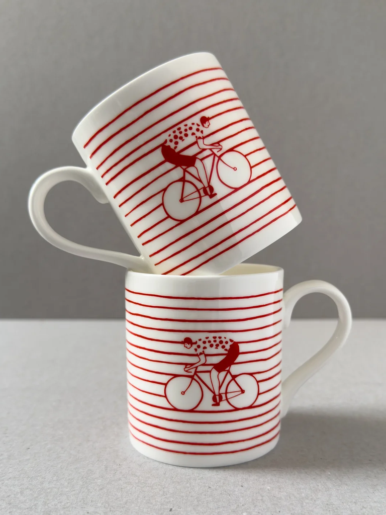 Striped Cyclist Mug – thoughtful gifts and beautiful finds from C&K, an independent lifestyle store in Settle.
