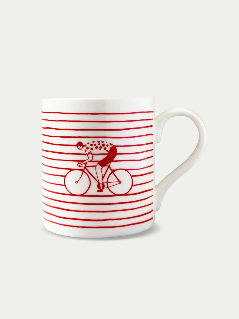 Striped Cyclist Mug – thoughtful gifts and beautiful finds from C&K, an independent lifestyle store in Settle.