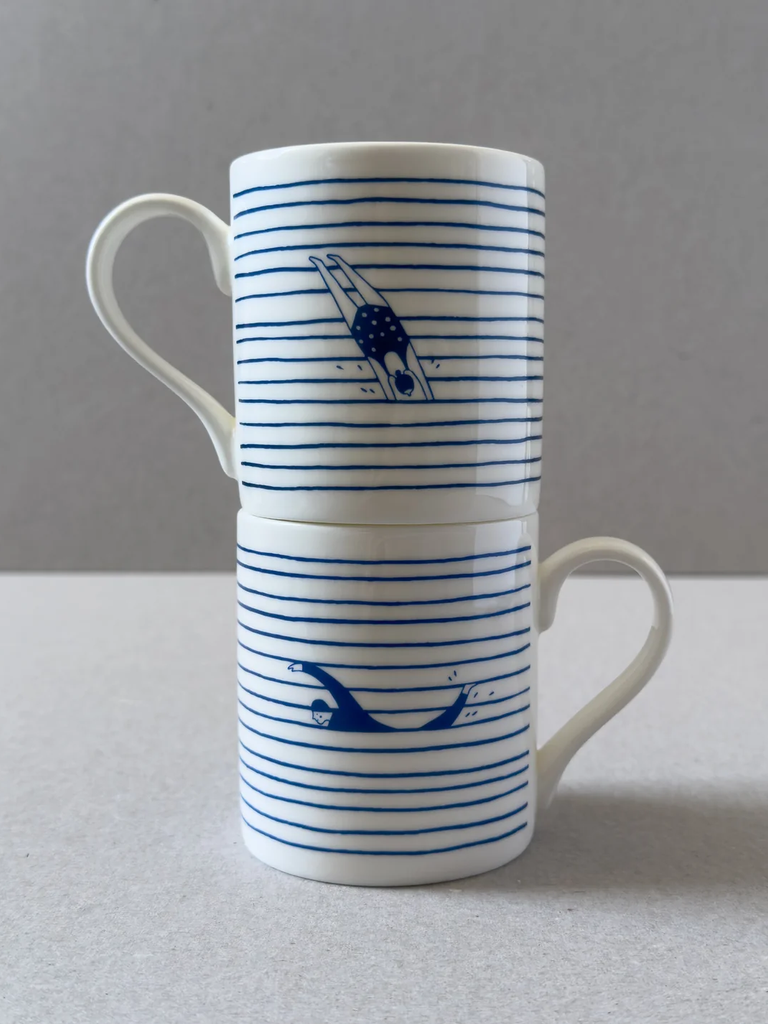 Striped Swimmer Mug – thoughtful gifts and beautiful finds from C&K, an independent lifestyle store in Settle.