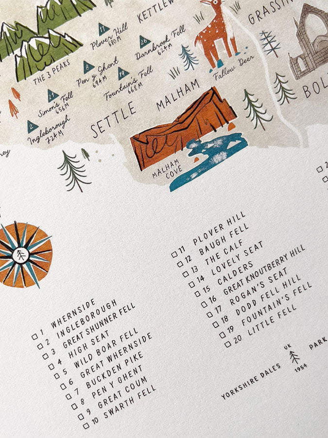 Walk the Dales poster With Hanger – thoughtful gifts and beautiful finds from C&K, an independent lifestyle store in Settle.