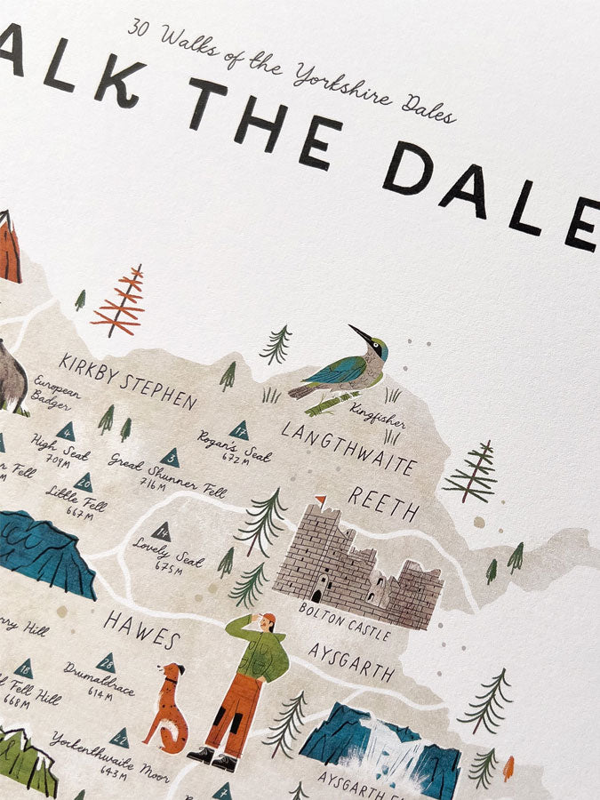 Walk the Dales poster With Hanger – thoughtful gifts and beautiful finds from C&K, an independent lifestyle store in Settle.