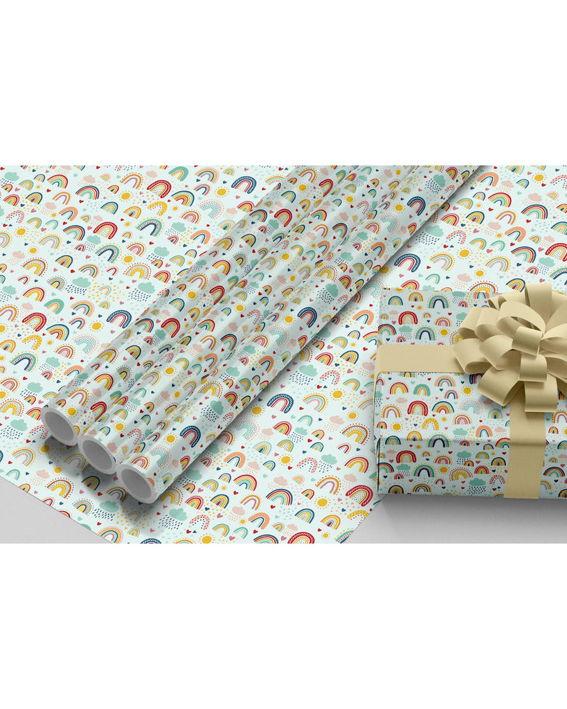 Blue Rainbow Wrapping Paper, Gift Wrap – beautiful greeting card from C&K, an independent lifestyle store in Settle.
