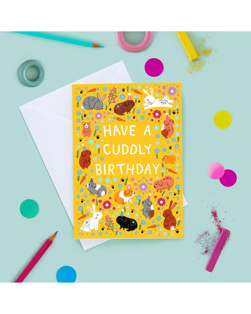 Cuddly Pets Birthday Card, Age Birthday Card For Girls – beautiful greeting card from C&K, an independent lifestyle store in Settle.