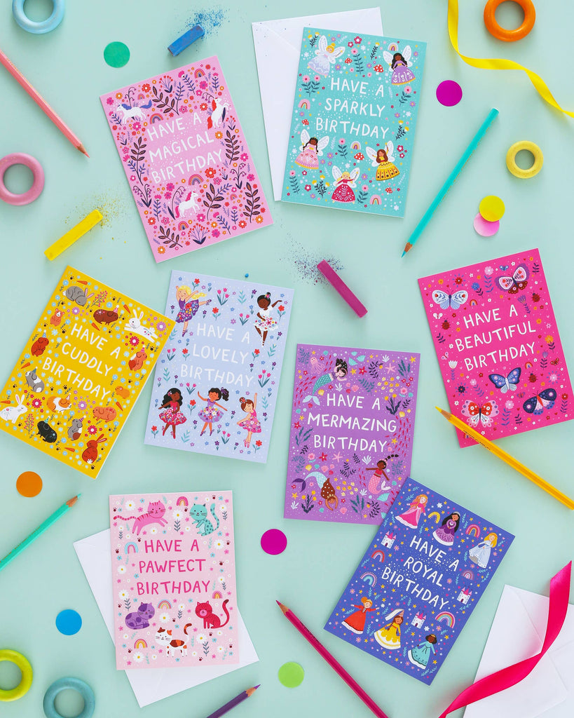 Cuddly Pets Birthday Card, Age Birthday Card For Girls – beautiful greeting card from C&K, an independent lifestyle store in Settle.