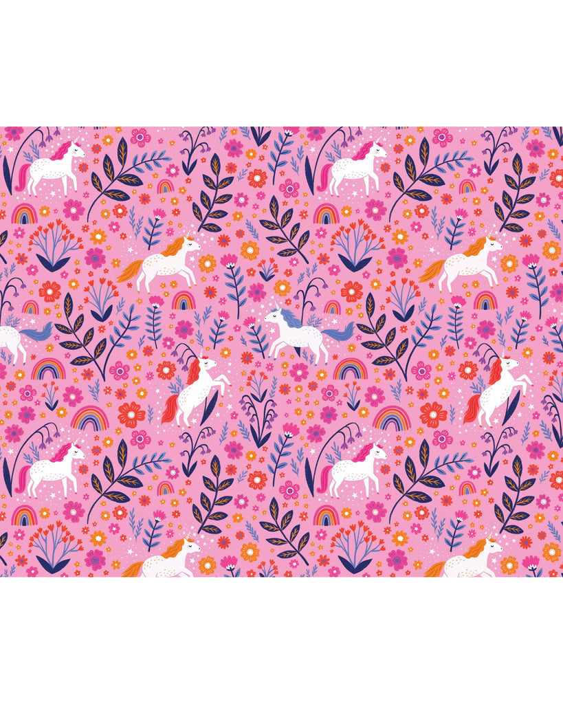 Girls Pink Unicorn Wrapping Paper, Gift Wrap, For Kids – beautiful greeting card from C&K, an independent lifestyle store in Settle.